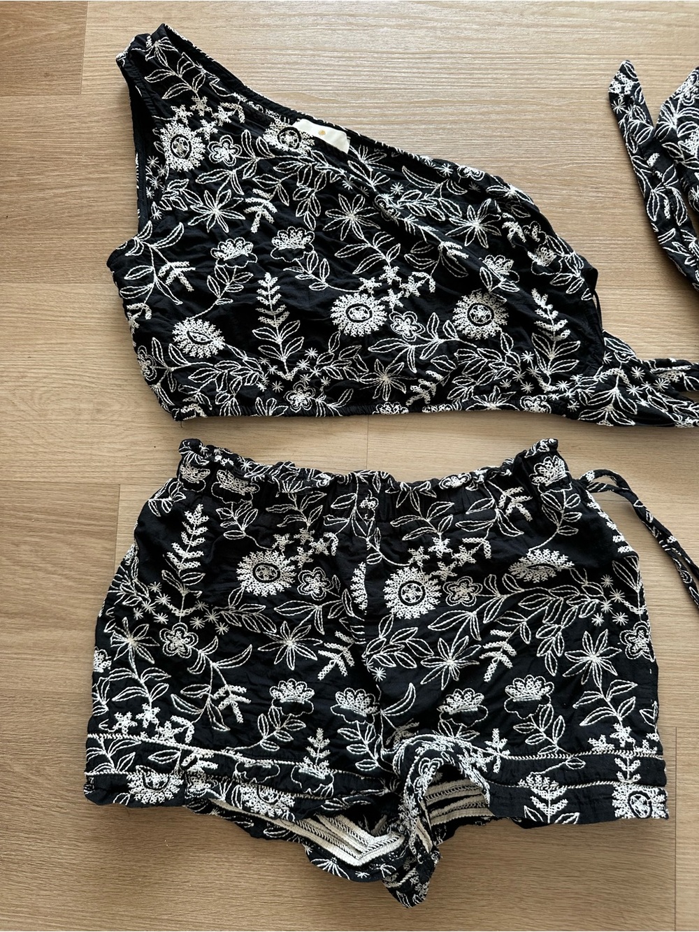 Black & White Floral Two-Piece Set